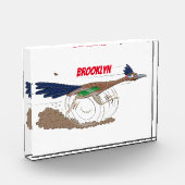 Cartoon-Illustration von Funny Roadrunner Fotoblock (Links)