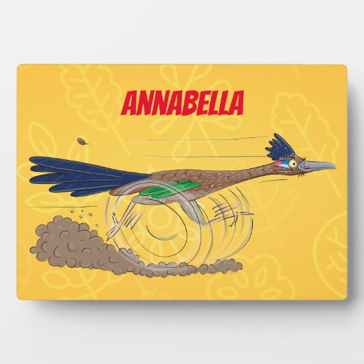 Cartoon-Illustration von Funny Roadrunner Fotoplatte (Vorderseite)