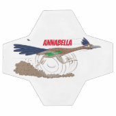 Cartoon-Illustration von Funny Roadrunner Fußball (Flach)