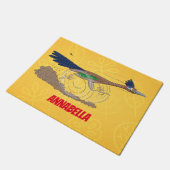 Cartoon-Illustration von Funny Roadrunner Fußmatte (Schrägansicht)