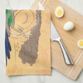 Cartoon-Illustration von Funny Roadrunner Geschirrtuch (Viertel Falte)