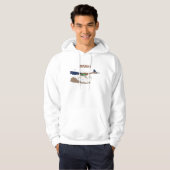 Cartoon-Illustration von Funny Roadrunner Hoodie (Vorne ganz)