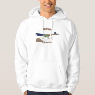 Cartoon-Illustration von Funny Roadrunner Hoodie