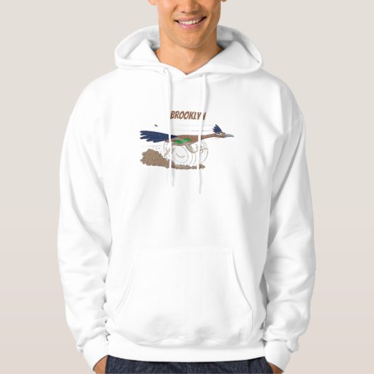 Cartoon-Illustration von Funny Roadrunner Hoodie (Vorderseite)