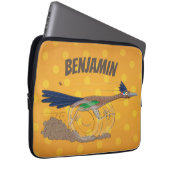 Cartoon-Illustration von Funny Roadrunner Laptopschutzhülle (Vorne Rechts)