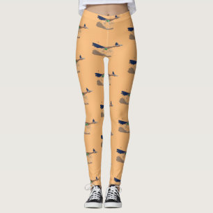 Cartoon-Illustration von Funny Roadrunner Leggings