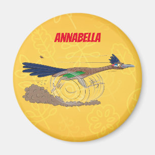 Cartoon-Illustration von Funny Roadrunner Magnet