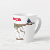 Cartoon-Illustration von Funny Roadrunner Milchtasse (Rechte Ecke)