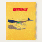 Cartoon-Illustration von Funny Roadrunner Planer (Rückseite)