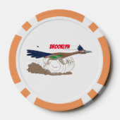 Cartoon-Illustration von Funny Roadrunner Pokerchips (Rückseite)