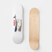 Cartoon-Illustration von Funny Roadrunner Skateboard (Vorderseite)