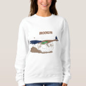 Cartoon-Illustration von Funny Roadrunner Sweatshirt (Vorderseite)