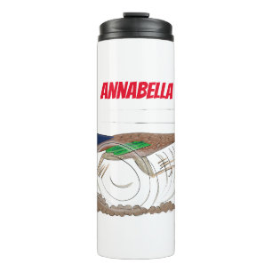 Cartoon-Illustration von Funny Roadrunner Thermosbecher