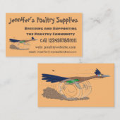 Cartoon-Illustration von Funny Roadrunner Visitenkarte (Vorne/Hinten)