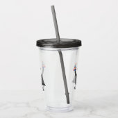 Cartoon-Illustration von guineischen Vögeln Acryltrinkbecher (Links)