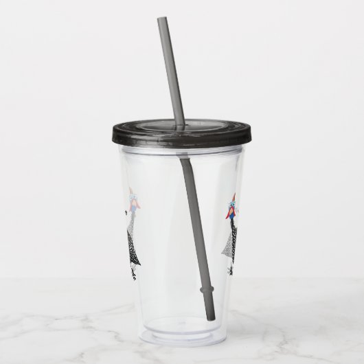 Cartoon-Illustration von guineischen Vögeln Acryltrinkbecher (Links)