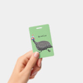 Cartoon-Illustration von guineischen Vögeln Ausweis (Handheld)