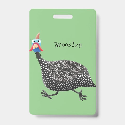 Cartoon-Illustration von guineischen Vögeln Ausweis (Front)