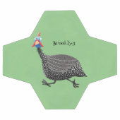 Cartoon-Illustration von guineischen Vögeln Fußball (Flach)