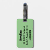 Cartoon-Illustration von guineischen Vögeln Gepäckanhänger (Rückseite vertikal)