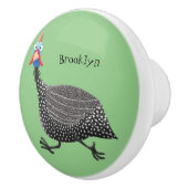 Cartoon-Illustration von guineischen Vögeln Keramikknauf (Rechts)