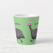Cartoon-Illustration von guineischen Vögeln Milchtasse (Vorderseite)