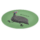 Cartoon-Illustration von guineischen Vögeln Schneidebrett (Ecke)