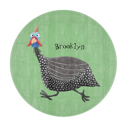 Cartoon-Illustration von guineischen Vögeln Schneidebrett (Vorderseite)