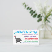 Cartoon-Illustration von guineischen Vögeln Visitenkarte (Stehend Vorderseite)