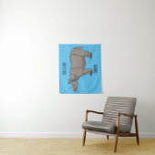 Cartoon-Illustration Wandteppich (Beispiel)