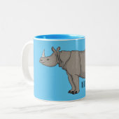 Cartoon-Illustration Zweifarbige Tasse (Vorderseite Links)