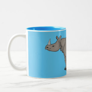 Cartoon-Illustration Zweifarbige Tasse