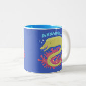 Cartoon-Illustration Zweifarbige Tasse (VorderseiteRechts)