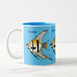 Cartoon-Illustration Zweifarbige Tasse