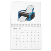 Cartoon-Illustrationskalender für Zuhause Kalender (Feb 2027)