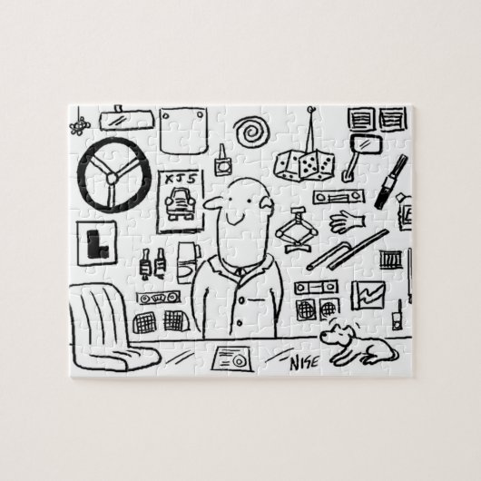 Cartoon im Kfz-Zubehör Puzzle (Horizontal)