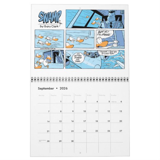 Cartoon im Luftverkehr 12 Monate Kalender (Sep 2026)