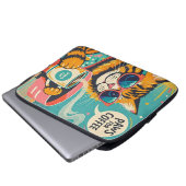 Cartoon im Retro-Stil mit überdimensionalem Sonnen Laptopschutzhülle (Vorne Knopf)