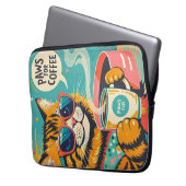 Cartoon im Retro-Stil mit überdimensionalem Sonnen Laptopschutzhülle (Vorderseite Links)