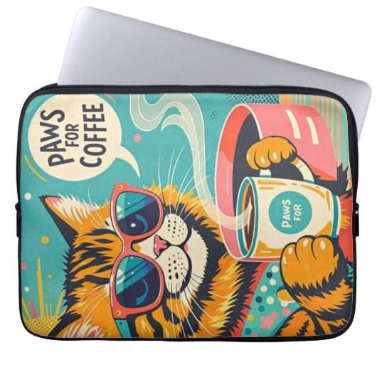 Cartoon im Retro-Stil mit überdimensionalem Sonnen Laptopschutzhülle (Vorderseite)