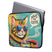 Cartoon im Retro-Stil mit überdimensionalem Sonnen Laptopschutzhülle (Vorderseite Links)