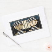 Cartoon in Gefängniszelle Rechteckiger Aufkleber (Umschlag)