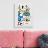 Cartoon in Lebensräumen Leinwanddruck (Insitu (Wohnzimmer))