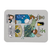 Cartoon in Lebensräumen Magnet (Horizontal)