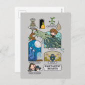 Cartoon in Lebensräumen Postkarte (Vorne/Hinten)