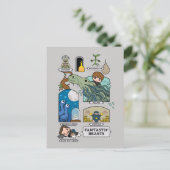 Cartoon in Lebensräumen Postkarte (Stehend Vorderseite)