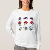 Cartoon Insekten Funny Bees Ladybugs Spiders T-Shirt (Vorderseite)