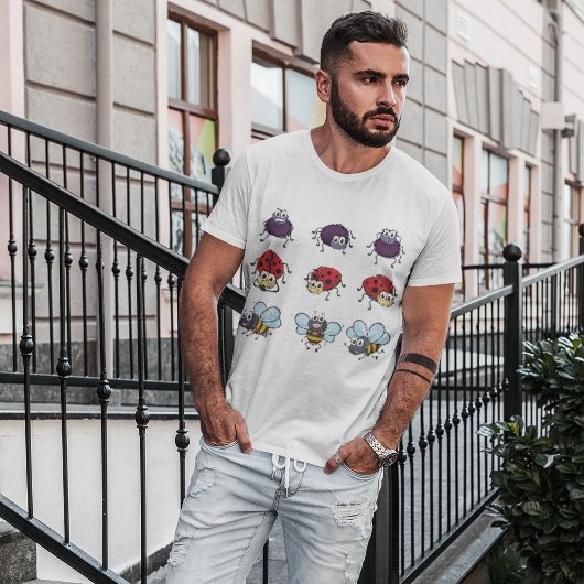Cartoon Insekten Funny Bees Ladybugs Spiders T-Shirt