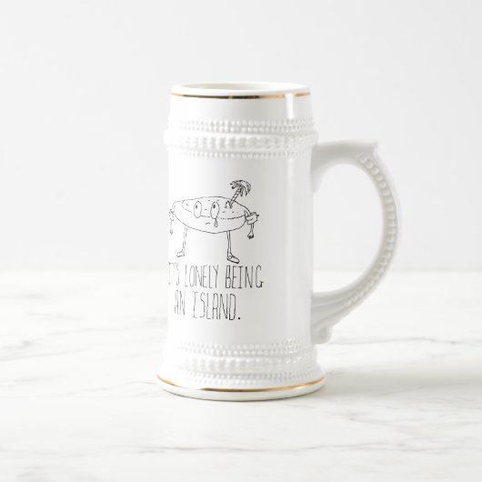 Cartoon-Insel Bierglas (Rechts)