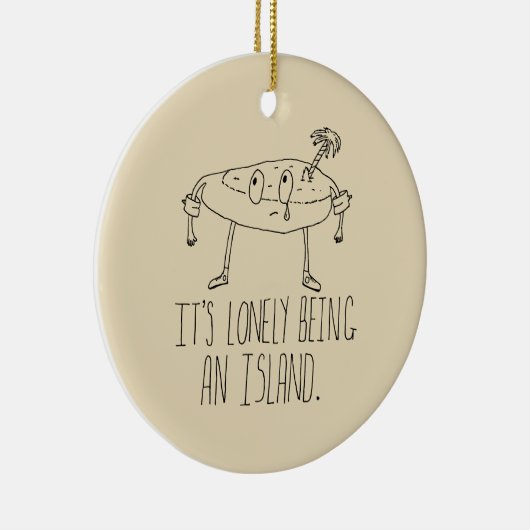 Cartoon-Insel Keramikornament (Rechts)